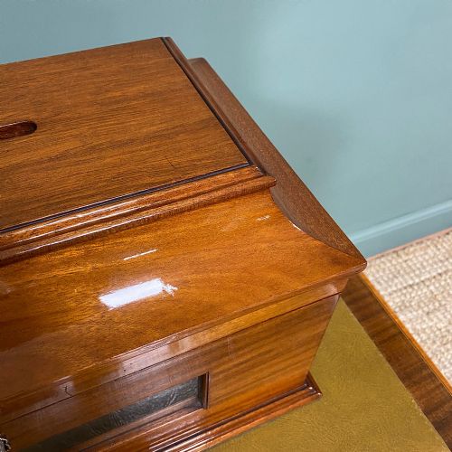 STRIKING VICTORIAN MAHOGANY ANTIQUE LETTER BOX - ADDITIONAL PHOTO 2