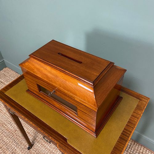 STRIKING VICTORIAN MAHOGANY ANTIQUE LETTER BOX - ADDITIONAL PHOTO 3