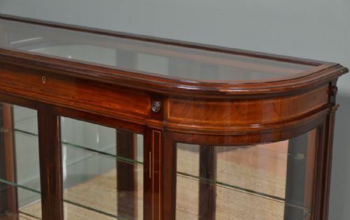 HIGH QUALITY VICTORIAN MAHOGANY ANTIQUE DISPLAY CABINET - ADDITIONAL PHOTO 3