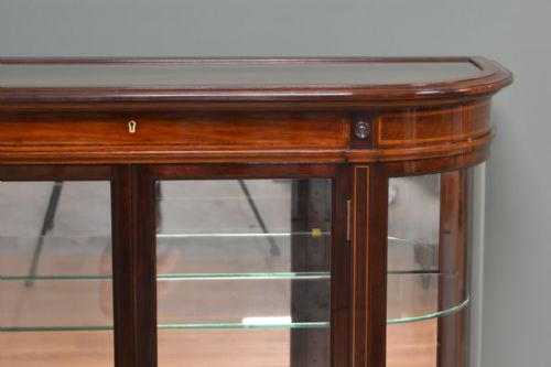 HIGH QUALITY VICTORIAN MAHOGANY ANTIQUE DISPLAY CABINET - ADDITIONAL PHOTO 4