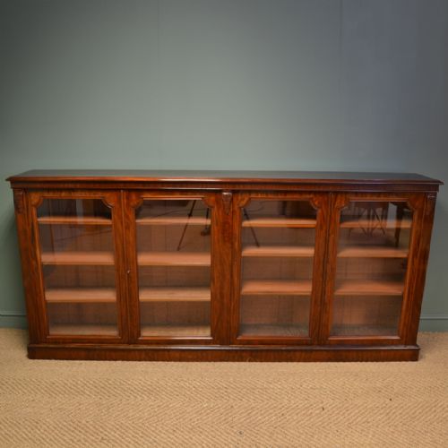 magnificent huge victorian 4 door glazed mahogany antique library bookcase - CATEGORY: ANTIQUE BOOKCASES - DATED VICTORIAN