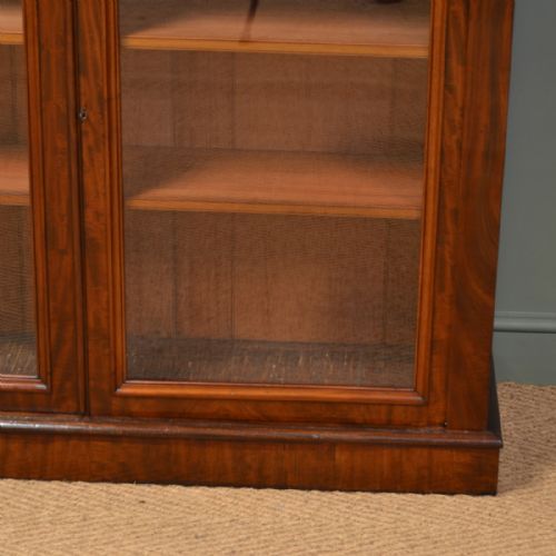 MAGNIFICENT HUGE VICTORIAN 4 DOOR GLAZED MAHOGANY ANTIQUE LIBRARY BOOKCASE - ADDITIONAL PHOTO 2