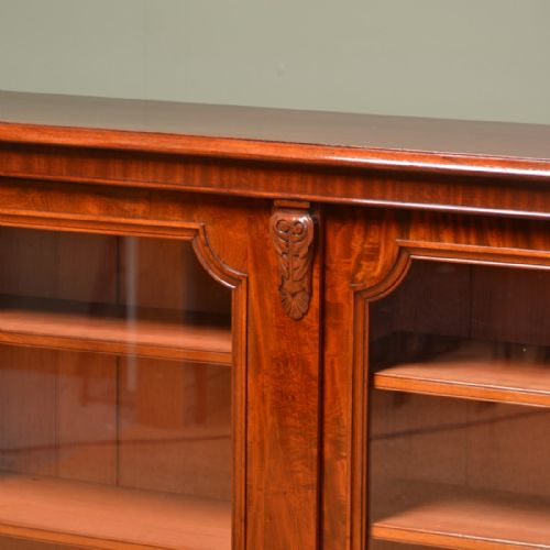 MAGNIFICENT HUGE VICTORIAN 4 DOOR GLAZED MAHOGANY ANTIQUE LIBRARY BOOKCASE - ADDITIONAL PHOTO 3