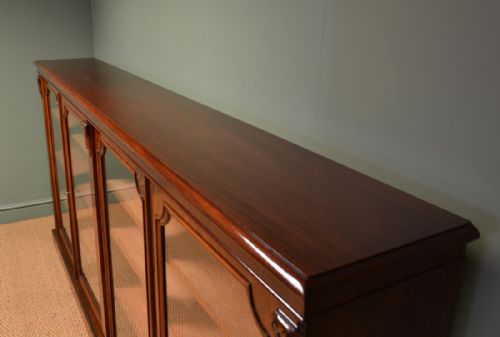 MAGNIFICENT HUGE VICTORIAN 4 DOOR GLAZED MAHOGANY ANTIQUE LIBRARY BOOKCASE - ADDITIONAL PHOTO 5