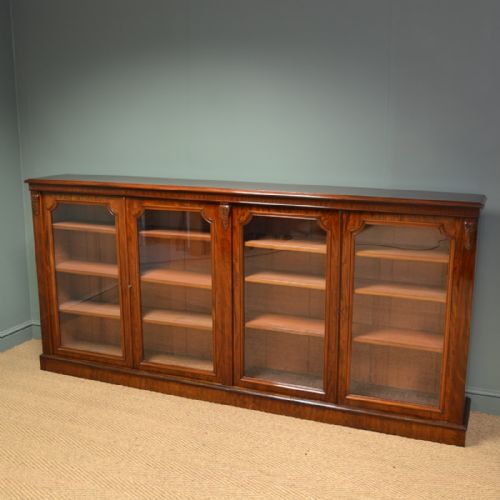 MAGNIFICENT HUGE VICTORIAN 4 DOOR GLAZED MAHOGANY ANTIQUE LIBRARY BOOKCASE - ADDITIONAL PHOTO 7