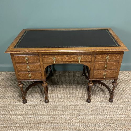 quality victorian oak antique desk - CATEGORY: ANTIQUE DESKS - DATED VICTORIAN