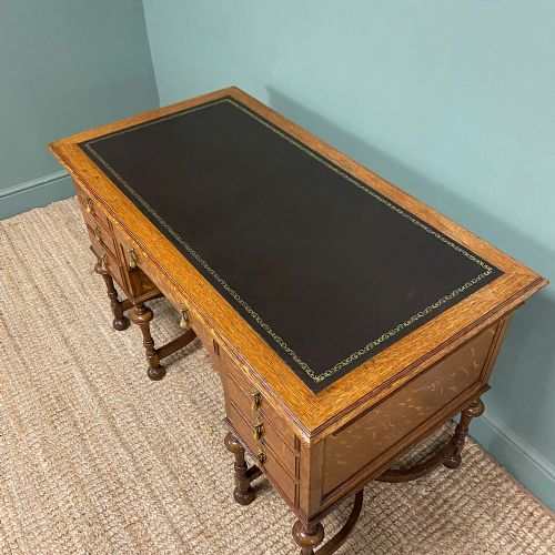 QUALITY VICTORIAN OAK ANTIQUE DESK - ADDITIONAL PHOTO 4