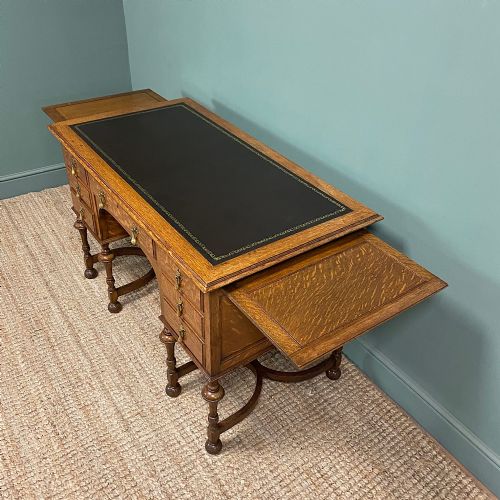QUALITY VICTORIAN OAK ANTIQUE DESK - ADDITIONAL PHOTO 5