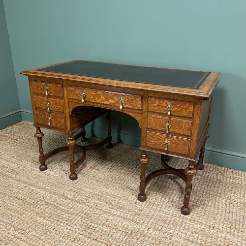 QUALITY VICTORIAN OAK ANTIQUE DESK - ADDITIONAL PHOTO 8
