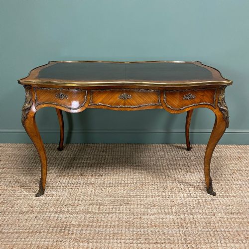 spectacular kingwood antique writing table - CATEGORY: ANTIQUE TABLES - DATED 19TH CENTURY