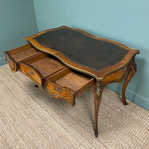 SPECTACULAR KINGWOOD ANTIQUE WRITING TABLE - ADDITIONAL PHOTO 1