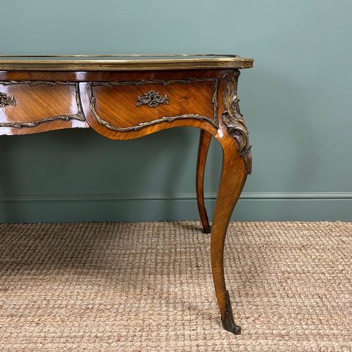 SPECTACULAR KINGWOOD ANTIQUE WRITING TABLE - ADDITIONAL PHOTO 10