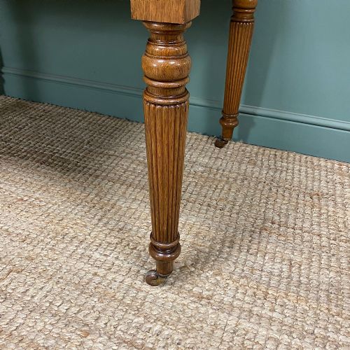 QUALITY VICTORIAN OAK ANTIQUE WRITING TABLE - ADDITIONAL PHOTO 2