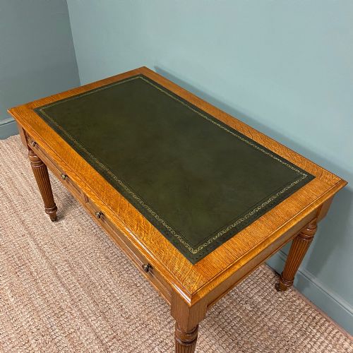 QUALITY VICTORIAN OAK ANTIQUE WRITING TABLE - ADDITIONAL PHOTO 5