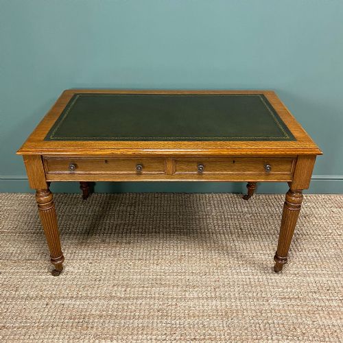 QUALITY VICTORIAN OAK ANTIQUE WRITING TABLE - ADDITIONAL PHOTO 7