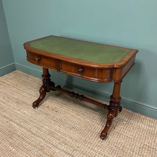 VICTORIAN MAHOGANY ANTIQUE WRITING TABLE - ADDITIONAL PHOTO 2