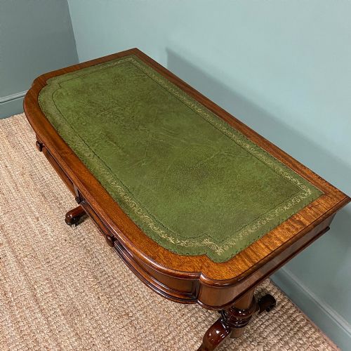 VICTORIAN MAHOGANY ANTIQUE WRITING TABLE - ADDITIONAL PHOTO 6