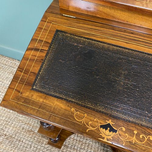 STUNNING VICTORIAN WALNUT ANTIQUE DAVENPORT WHATNOT - ADDITIONAL PHOTO 2