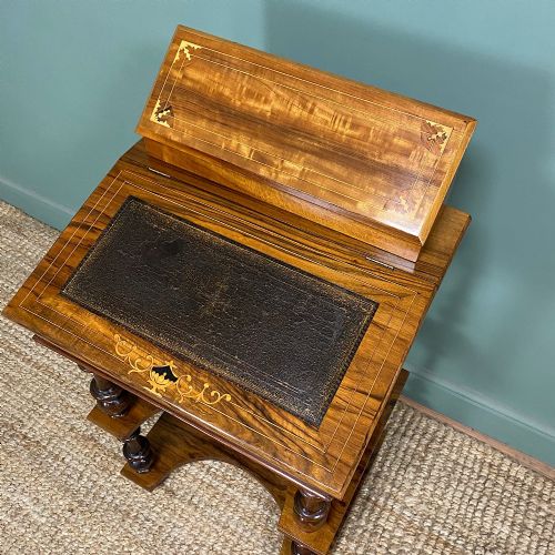 STUNNING VICTORIAN WALNUT ANTIQUE DAVENPORT WHATNOT - ADDITIONAL PHOTO 4