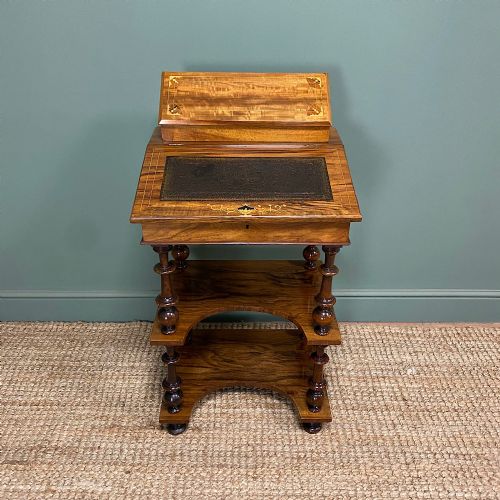 STUNNING VICTORIAN WALNUT ANTIQUE DAVENPORT WHATNOT - ADDITIONAL PHOTO 5
