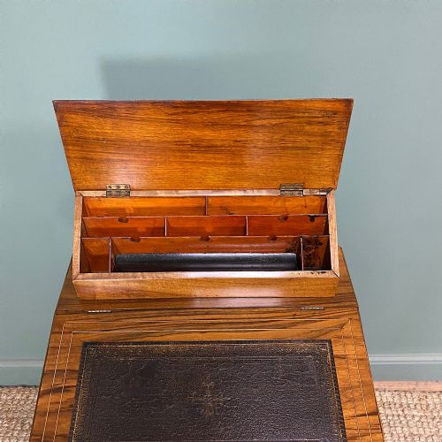 STUNNING VICTORIAN WALNUT ANTIQUE DAVENPORT WHATNOT - ADDITIONAL PHOTO 6