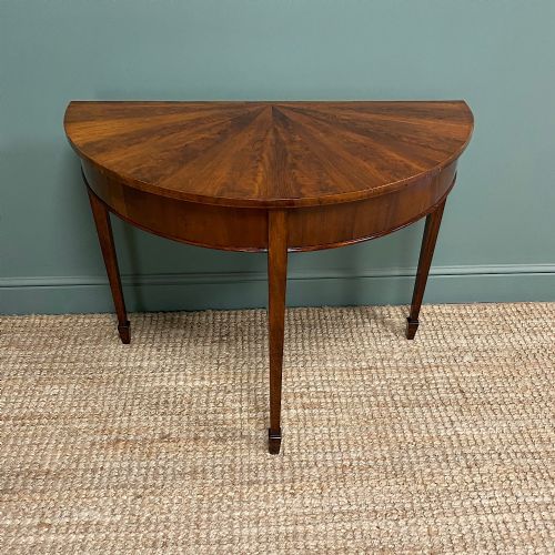 STUNNING VICTORIAN DEMI LUNE SIDE TABLE - ADDITIONAL PHOTO 2