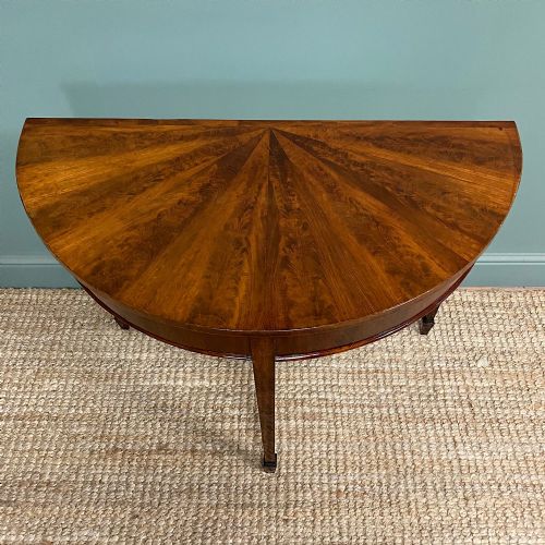 STUNNING VICTORIAN DEMI LUNE SIDE TABLE - ADDITIONAL PHOTO 3