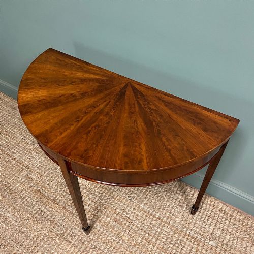 STUNNING VICTORIAN DEMI LUNE SIDE TABLE - ADDITIONAL PHOTO 5
