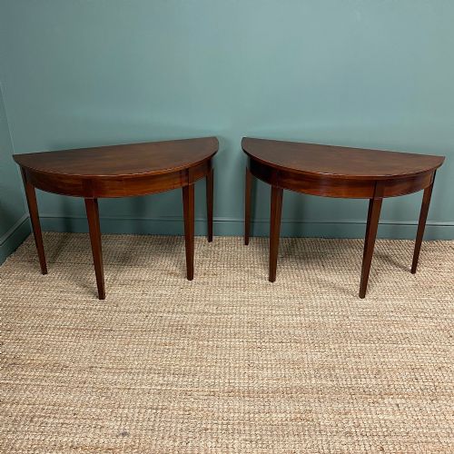 pair of georgian mahogany antique console tables - CATEGORY: ANTIQUE TABLES - DATED GEORGIAN