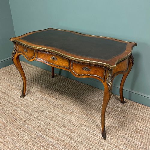SPECTACULAR KINGWOOD ANTIQUE WRITING TABLE - ADDITIONAL PHOTO 2