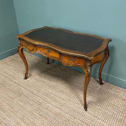 SPECTACULAR KINGWOOD ANTIQUE WRITING TABLE - ADDITIONAL PHOTO 7