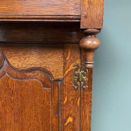 MAGNIFICENT GEORGIAN PERIOD OAK CWPWRDD DEUDDARN CUPBOARD - ADDITIONAL PHOTO 1