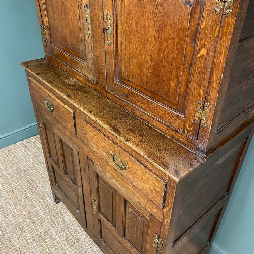 MAGNIFICENT GEORGIAN PERIOD OAK CWPWRDD DEUDDARN CUPBOARD - ADDITIONAL PHOTO 4