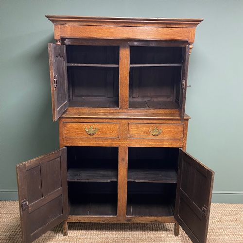 MAGNIFICENT GEORGIAN PERIOD OAK CWPWRDD DEUDDARN CUPBOARD - ADDITIONAL PHOTO 5