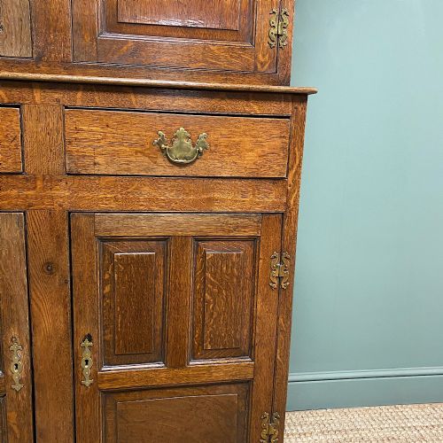 MAGNIFICENT GEORGIAN PERIOD OAK CWPWRDD DEUDDARN CUPBOARD - ADDITIONAL PHOTO 7