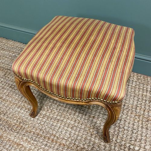 STUNNING EDWARDIAN SATIN WALNUT ANTIQUE STOOL - ADDITIONAL PHOTO 4