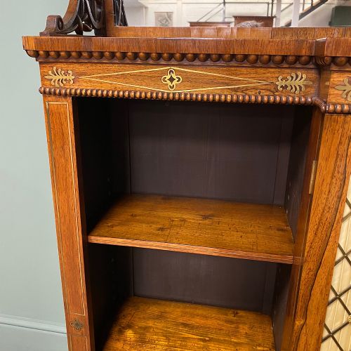 REGENCY ROSEWOOD ANTIQUE CHIFFONIER BOOKCASE - ADDITIONAL PHOTO 1