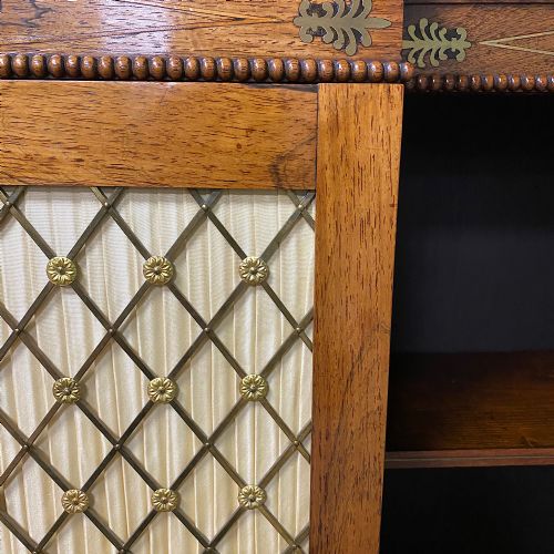 REGENCY ROSEWOOD ANTIQUE CHIFFONIER BOOKCASE - ADDITIONAL PHOTO 2