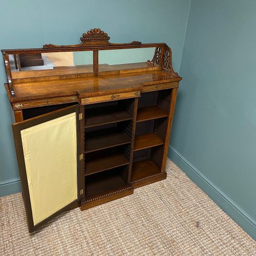 REGENCY ROSEWOOD ANTIQUE CHIFFONIER BOOKCASE - ADDITIONAL PHOTO 6