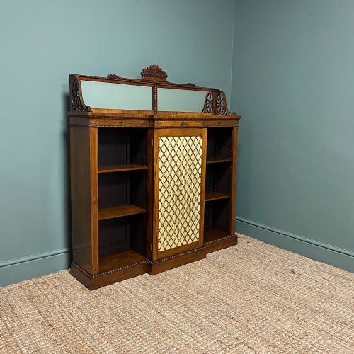 REGENCY ROSEWOOD ANTIQUE CHIFFONIER BOOKCASE - ADDITIONAL PHOTO 7
