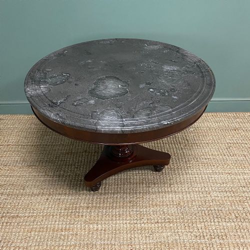 SUPERB QUALITY MARBLE TOP ANTIQUE CENTRE TABLE - ADDITIONAL PHOTO 4