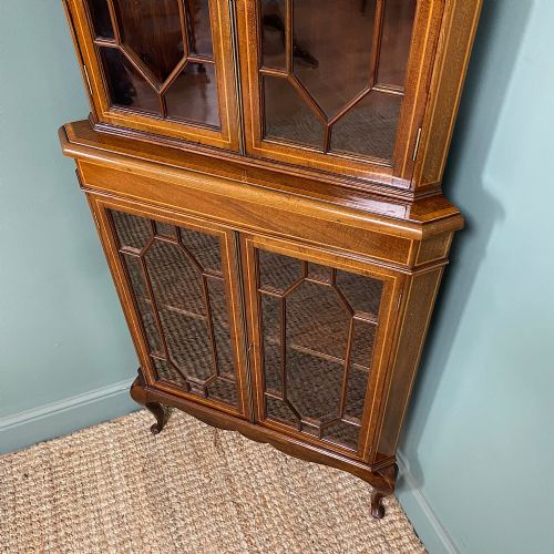 BEAUTIFUL EDWARDIAN MAHOGANY ANTIQUE CORNER CABINET - ADDITIONAL PHOTO 1