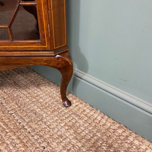 BEAUTIFUL EDWARDIAN MAHOGANY ANTIQUE CORNER CABINET - ADDITIONAL PHOTO 2