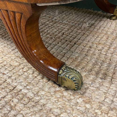 SPECTACULAR QUALITY REGENCY MAHOGANY ANTIQUE CHAISE LOUNGE - ADDITIONAL PHOTO 2