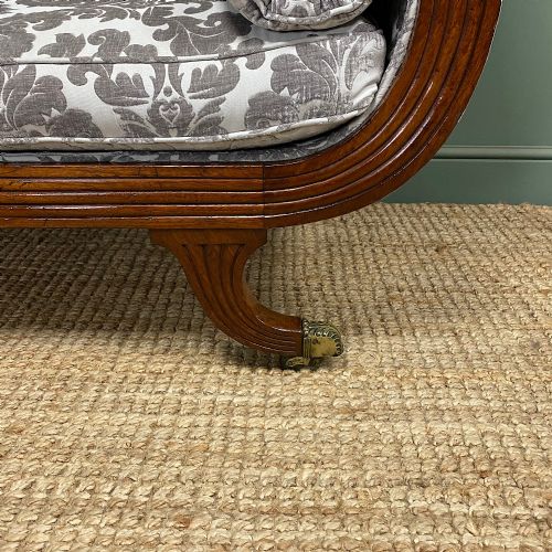 SPECTACULAR QUALITY REGENCY MAHOGANY ANTIQUE CHAISE LOUNGE - ADDITIONAL PHOTO 3