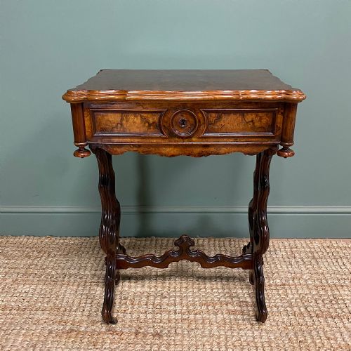 fine victorian walnut antique side table - CATEGORY: ANTIQUE TABLES - DATED VICTORIAN
