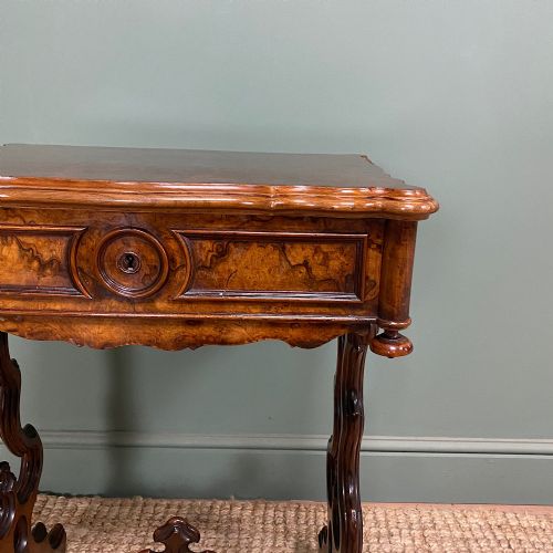 FINE VICTORIAN WALNUT ANTIQUE SIDE TABLE - ADDITIONAL PHOTO 1