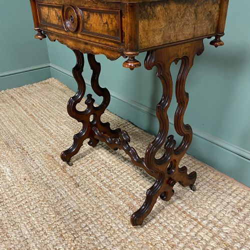 FINE VICTORIAN WALNUT ANTIQUE SIDE TABLE - ADDITIONAL PHOTO 2