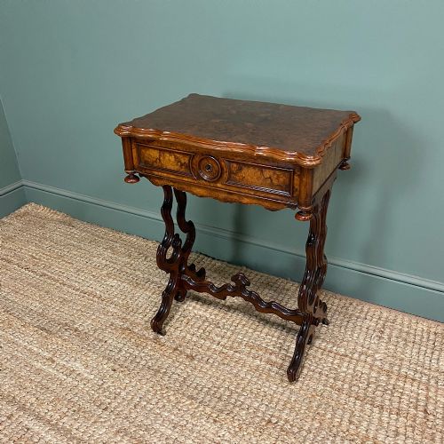 FINE VICTORIAN WALNUT ANTIQUE SIDE TABLE - ADDITIONAL PHOTO 4