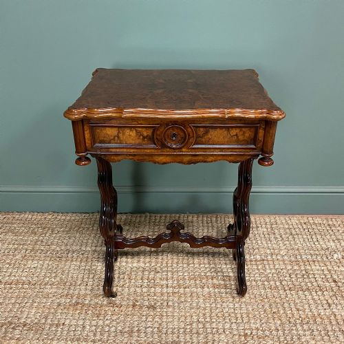 FINE VICTORIAN WALNUT ANTIQUE SIDE TABLE - ADDITIONAL PHOTO 6